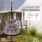 Silla Colgante Huevo con Soporte con Cesta Plegable Cojín y Reposacabezas para Interior y Exterior Carga 120 kg Gris Silla Colgante Huevo con Soporte con Cesta Plegable Cojín y Reposacabezas para Interior y Exterior Carga 120 kg Gris