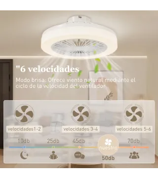 Ventilador Techo Luz