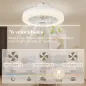 Ventilador de Techo con Luz LED Regulable Motor DC Silencioso Control Remoto y Temporizador 2/4 Horas Ø46x16 cm Blanco
