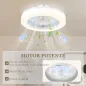 Ventilador de Techo con Luz LED Regulable Motor DC Silencioso Control Remoto y Temporizador 2/4 Horas Ø46x16 cm Blanco