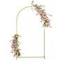 Arco de Jardín de Metal para Rosas Arco de Boda con Recubrimiento en Polvo para Decoración 120x40x220 cm Dorado