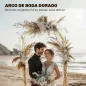 Arco de Jardín de Metal para Rosas Arco de Boda con Recubrimiento en Polvo para Decoración 120x40x220 cm Dorado