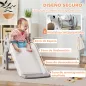 Tobogán Infantil con Diseño de Jirafa Canasta y Escalera para Niños de 1-3 Años para Interior 106x51,5x52 cm Gris
