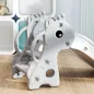 Tobogán Infantil con Diseño de Jirafa Canasta y Escalera para Niños de 1-3 Años para Interior 106x51,5x52 cm Gris