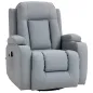 Sillón de Masaje Reclinable con 8 Puntos de Masaje Función de Calefacción Giratorio Mando a Distancia 85x94x104 cm Gris