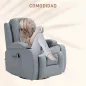 Sillón de Masaje Reclinable con 8 Puntos de Masaje Función de Calefacción Giratorio Mando a Distancia 85x94x104 cm Gris