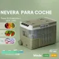 Nevera Portátil Eléctrica 30L Refrigerador de Coche 12V/24V -20℃ a +20 ℃ con Pantalla LED Táctil 61x39x41,5 cm Verde