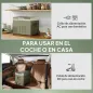 Nevera Portátil Eléctrica 30L Refrigerador de Coche 12V/24V -20℃ a +20 ℃ con Pantalla LED Táctil 61x39x41,5 cm Verde