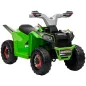 Quad Eléctrico para Niños de 18-36 Meses con Avance y Retroceso Velocidad de 2,5 km/h 70x41,5x48,5 cm Verde