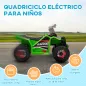 Quad Eléctrico para Niños de 18-36 Meses con Avance y Retroceso Velocidad de 2,5 km/h 70x41,5x48,5 cm Verde