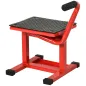Elevador para Motocicletas con Manivela Altura Ajustable de 27,5/39,5 cm Base Antideslizante Carga 150kg Rojo y Negro