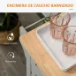 Isla de Cocina con Ruedas Mueble Auxiliar de Cocina con Especiero y Barra Lateral 111x44,5x82,5 cm Gris