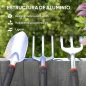 Juego de Herramientas Jardinería de 9 Piezas de Aluminio con Tijeras de Podar con Bloqueo Seguro Bolsa de Jardín Ligera