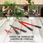Juego de Herramientas Jardinería de 3 Piezas con Tijeras de Jardín Cortarramas Tijeras de Podar y Mangos de Goma Ligera Juego de Herramientas Jardinería de 3 Piezas con Tijeras de Jardín Cortarramas Tijeras de Podar y Mangos de Goma Ligera