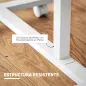 Mesa Auxiliar con Ruedas Altura Ajustable Superficie Inclinable y Marco de Metal 57x40x67,5-101 cm Roble y Blanco Mesa Auxiliar con Ruedas Altura Ajustable Superficie Inclinable y Marco de Metal 57x40x67,5-101 cm Roble y Blanco