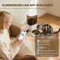 Dispensador de Comida para Gatos y Perros de 3L con Control de App 1-10 Comidas al Día Filtros Luz LED con Cable o Pilas