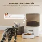 Dispensador de Comida para Gatos y Perros de 3L con Control de App 1-10 Comidas al Día Filtros Luz LED con Cable o Pilas