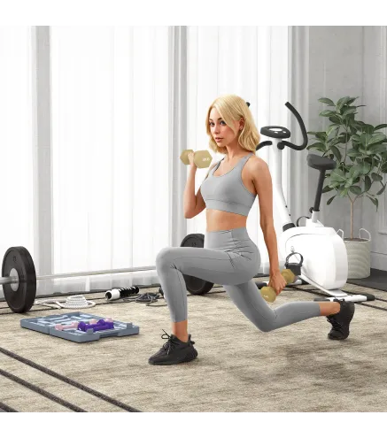 Juego de Mancuernas de 6 Piezas 2 x1 kg 2 x2 kg 2 x3 kg con Estuche de Transporte para Ejercicio en Casa Gimnasio