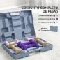 Juego de Mancuernas de 6 Piezas 2 x1 kg 2 x2 kg 2 x3 kg con Estuche de Transporte para Ejercicio en Casa Gimnasio