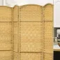 Separador de Ambientes de 6 Paneles Biombo Plegable 270x180 cm Pantalla de Privacidad de Polipropileno Natural