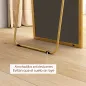 Espejo de Pie Cuerpo Entero de Aleación de Aluminio Espejo de Pared con 2 Formas de Uso Rectangular 50x161,5x2 cm Dorado