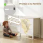 Cómoda para Dormitorio con 3 Cajones Tiradores de PU Cajonera para Salón Pasillo 80x40x78,5 cm Blanco