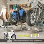 Caballete Tipo Soporte Elevador de Motocross Desmontable de Acero Carga 500 kg con Plataforma de Goma para Reparación