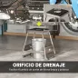 Caballete Tipo Soporte Elevador de Motocross Desmontable de Acero Carga 500 kg con Plataforma de Goma para Reparación