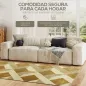 Alfombra Lavable en Lavadora Pelo Corto 170x120 cm Estilo Moderno Tapete para Sala de Estar Dormitorio Comedor Crema