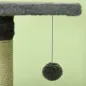 Rascador para Gatos Altura 116 cm Árbol para Gatos con Postes de Sisal Cueva Plataformas y Juguetes Gris Oscuro