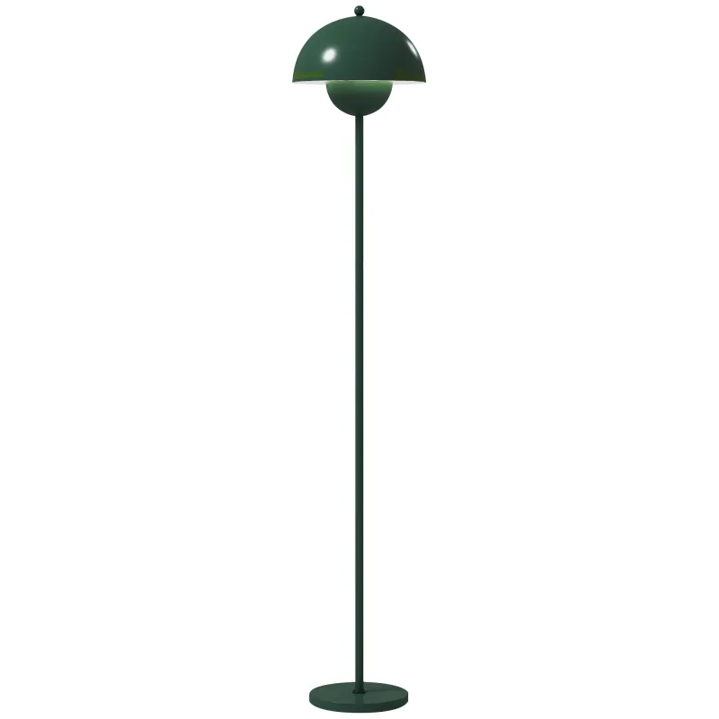 Lámpara de Pie para Salón Moderna con Pantalla de Cuenco Interruptor de Pie Casquillo E27 Sin Bombilla Ø30x155 cm Verde