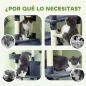 Árbol Rascador para Gatos Grande Altura 206 cm con Múltiples Niveles Cuevas Bolas Colgantes y Hamacas Gris Oscuro