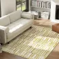 Alfombra Salón 170x120 cm Lavable en Lavadora Pelo Corto Estilo Moderno Tapete para Sala de Estar Dormitorio Crema