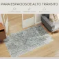 Alfombra Salón 170x120 cm Lavable en Lavadora Pelo Corto Estilo Moderno Tapete para Sala de Estar Dormitorio Gris Oscuro