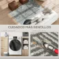 Alfombra Salón 170x120 cm Lavable en Lavadora Pelo Corto Estilo Moderno Tapete para Sala de Estar Dormitorio Gris Oscuro