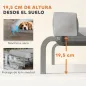 Cama Elevada para Perros Refrescante con Refuerzos Extraíbles Malla Transpirable y Marco de Acero 110x75x30 cm Gris