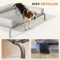 Cama Elevada para Perros Refrescante con Refuerzos Extraíbles Malla Transpirable y Marco de Acero 110x75x30 cm Gris