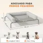Cama Elevada para Perros Refrescante con Refuerzos Extraíbles Malla Transpirable y Marco de Acero 90x65x30 cm Gris