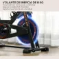 Bici Estática con Resistencia Regulable Volante de Inercia 8 kg Pantalla LCD Manillar y Asiento Ajustable Negro y Rojo