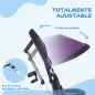 Triciclo Evolutivo para Niños +12 Meses con Toldo Plegable Mango de Empuje Telescópico y Cinturón de Seguridad Violeta