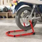 Combo de Soporte de Rueda Delantera y Trasera Motocicleta Carga 390 kg con Adaptadores de Horquillas en U y L Ruedas