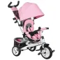 Triciclo para Bebés de +12 Meses con Mango de Empuje Telescópico y Desmontable Bolso para Mamá y Portabotellas Rosa
