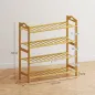 Estantería para Zapatos de Bambú para 12 Pares de Zapatos para Entrada Pasillo Dormitorio 67,5x24,7x72 cm Natural