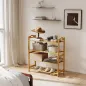 Estantería para Zapatos de Bambú para 12 Pares de Zapatos para Entrada Pasillo Dormitorio 67,5x24,7x72 cm Natural