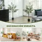 2 Olivos Artificiales 120 cm con Hojas de Seda y 20 Aceitunas Decoración Interior para Hogar Oficina Dormitorio Salón