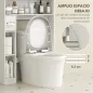 Estantería sobre Inodoro con Estante Ajustable 2 Puertas Soporte para Papel Higiénico y Estantes Abiertos para Baño Blanco