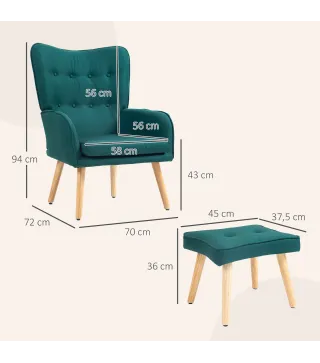 Sillón con Reposapiés