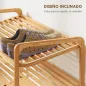 Estantería para Zapatos de Bambú para 12 Pares de Zapatos Estantería para Entrada Dormitorio 76x33x50,8 cm Natural