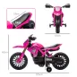 Moto Eléctrica para Niños de +3 Años Moto de Batería para Niños 12V con Ruedas Auxiliar y Bocina Carga 30 kg Rosa