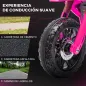 Moto Eléctrica para Niños de +3 Años Moto de Batería para Niños 12V con Ruedas Auxiliar y Bocina Carga 30 kg Rosa